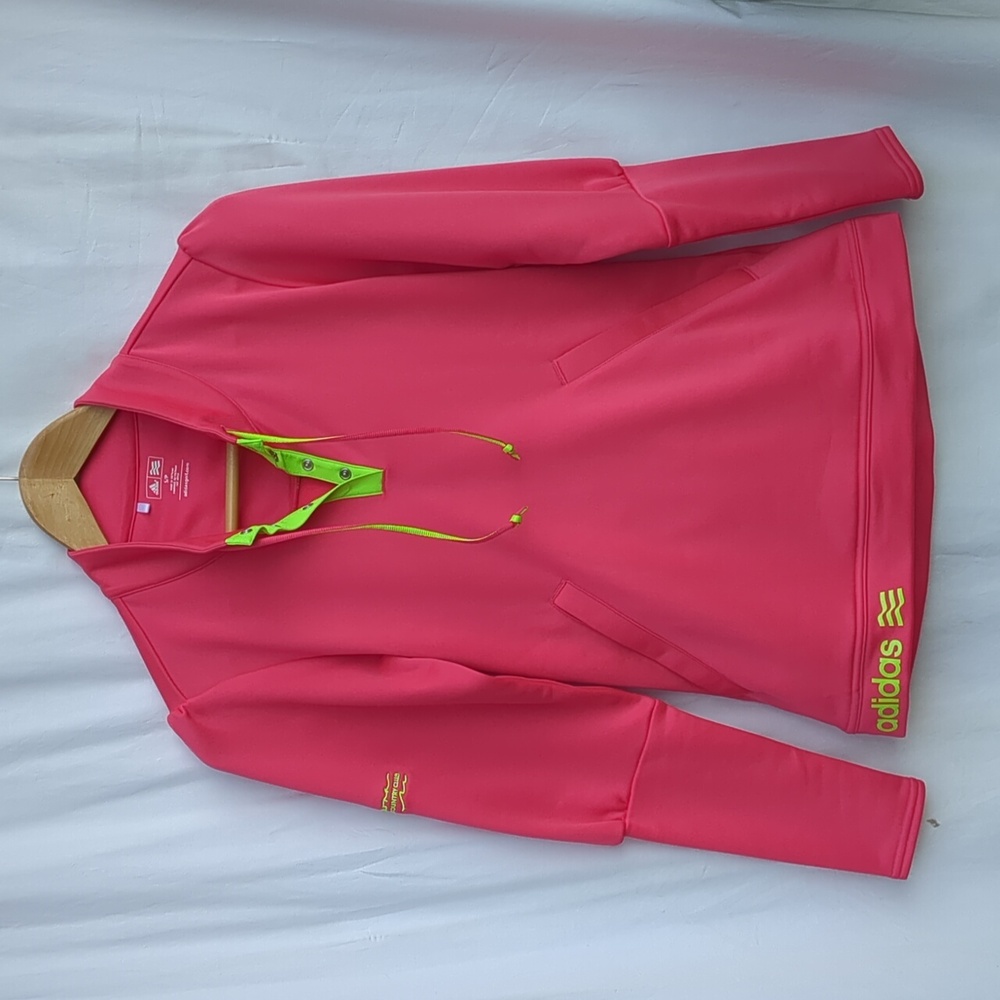 Adidas top grid fleece pullover small